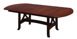 Jackson Amish crafted table has a standard "bow end".