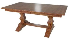 Hard Maple custom Amish made Jessica double pedestal table.