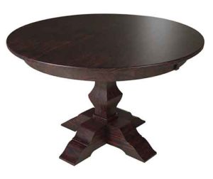 Single pedestal version of our custom Jessica table.