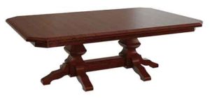 Amish built Kingston Double Pedestal Table