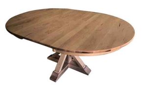 Amish made table with a butterfly leaf in Maple wood.