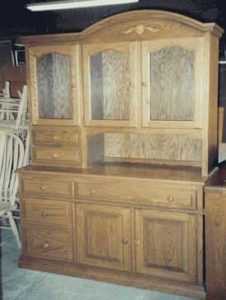 Solid Oak Hoosier Hutch with Arched Top