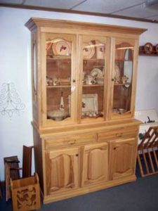 Solid Hickory Enclosed Hutch in Natural Stain