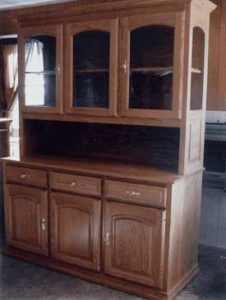 Red Oak Single Arch Dining Room Hutch