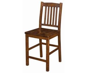 Amish Made Solid Wood Mission bar chair