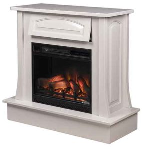 Amish Made Compact Conrad Media Fireplace Partial Open