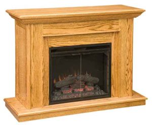 Amish Crafted Valley Fireplace in Red Oak
