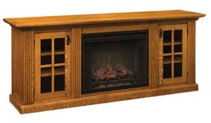 Amish Made Weston Shaker Style Fireplace TV Stand