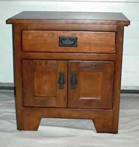 Shaker Mission Two Door One Drawer Nightstand in Solid Cherry