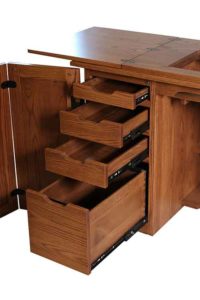 Amish Handcrafted Sewing machine cabinet drawers