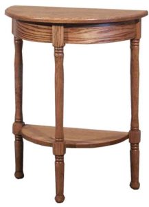 Half round spindled table