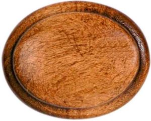 Oval wood knob