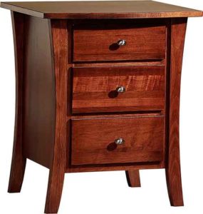 Amish Handcrafted Custom 3-drawer Manhattan nightstand