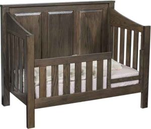 Mission style toddler bed