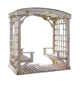 Country Arbor with lattice roof