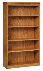 Our Economy Bookcases come with standard with flush tops and side so they can be stacked side by side. 4 sizes are available.