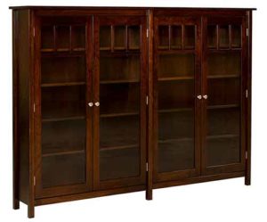 Amish Double Mission Bookcase