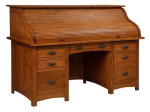 Amish Handcrafted Oakwood Rolltop Desk
