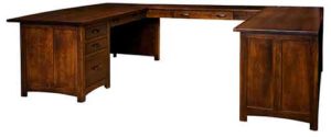 Amish Custom Made Oakwood U Desk