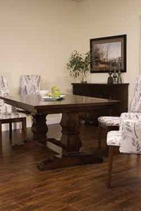 Bradbury custom table in room setting