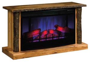 Amish Crafted Monteray Rustic Log Fireplace