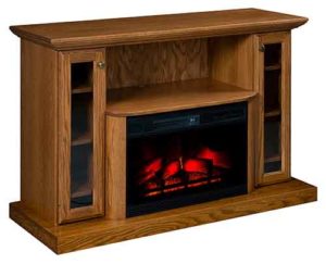 Amish Crafted Brookstone Fireplace Media Stand
