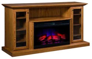 Amish Made Brookstone Fireplace and TV Stand