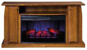 Amish Made Winamac Fireplace TV Stand with Arched Sides