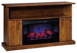 Solid Wood Newberry TV Stand with Solid Panel Side Doors