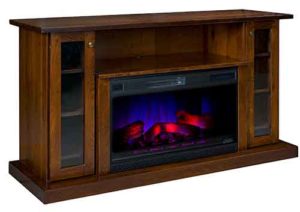 Amish Made NewBerry Fireplace TV Stand