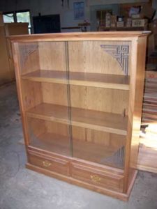Amish Crafted Celtic Sliding Door Bookcase