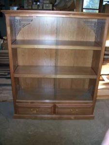 Amish Crafted Glass Door Bookcase