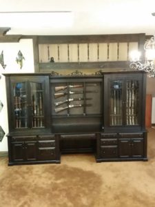 Amish Made Oak Gun Cabinet Desk