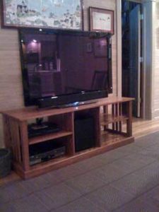 Open Back and Side Mission TV Stand
