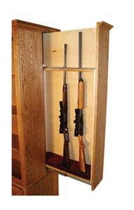 Amish Crafted Hidden Pull Out Bookcase Gun Cabinet