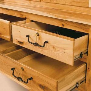 Full Extension Side Mount Drawers with Dovetailed Construction