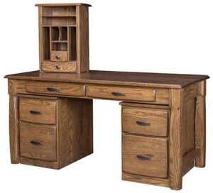 Amish Kumberlin Double pedestal desk and tower.