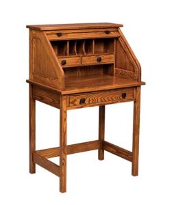 Amish Made Post Mission Rolltop Writing Desk