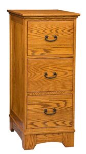 Amish Custom Made Noble Mission 3 drawer file cabinet