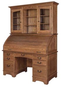Noble Mission Roll top desk and hutch