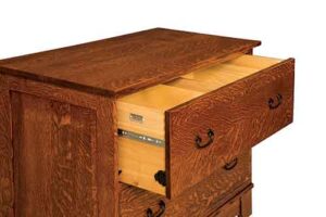 Amish Handcrafted Noble Mission file cabinet drawer
