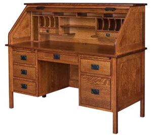 Amish Custom Made Post Mission Roll Top Desk