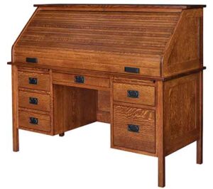 Amish Handcrafted Post Mission Roll Top Desk