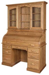 Amish Roll top desk with hutch top