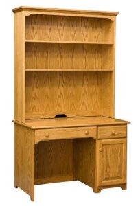 Amish Handcrafted Student Desk with hutch top