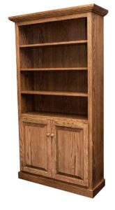 Amish Custom Made Traditional Bookcase with doors