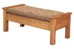 Amish Made Bed Seat Custom Built  With Fabric.