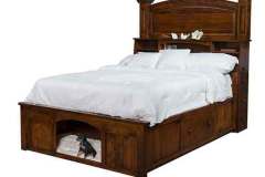 Platform Bed Custom Amish Crafted With Dog Bed.