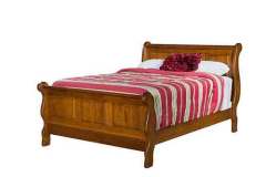 Classic Raised Panel Custom Amish Built Sleigh Bed.