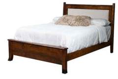 Trimble Amish Custom Crafted Bed With Fabric Panel.